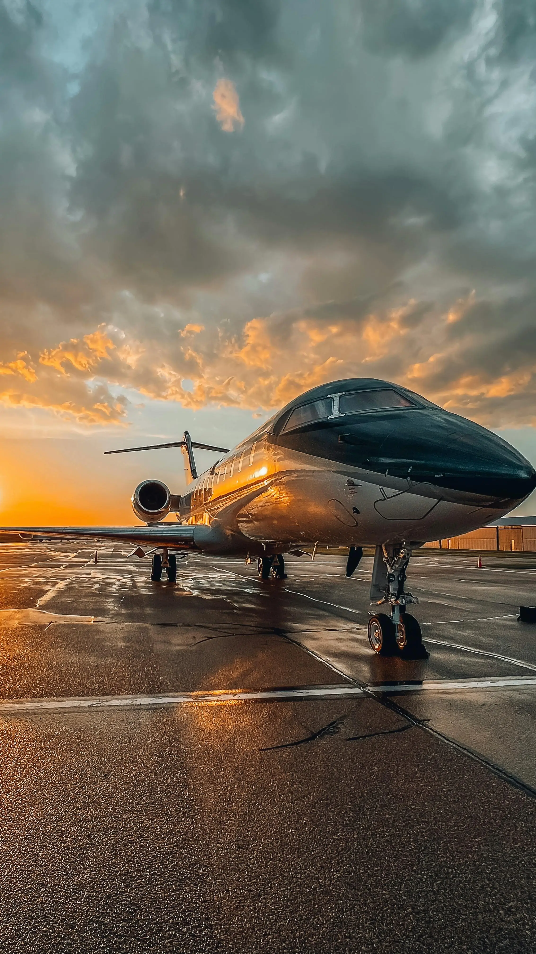 Private jet on ramp at Teterboro Airport ahead of FIFA World Cup 2026 Final at MetLife Stadium